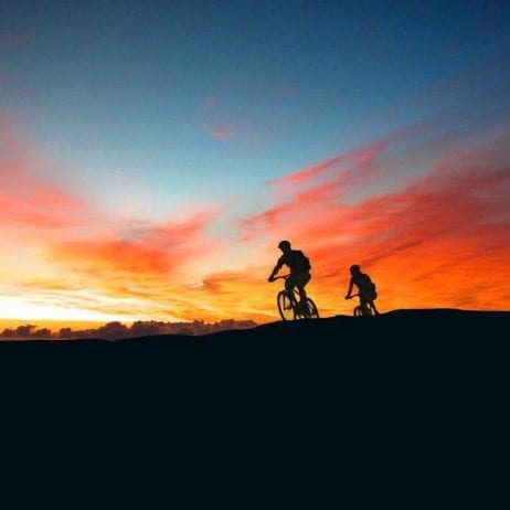 Unguided volcano bike tour in Maui riding down Haleakala.