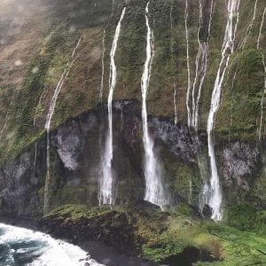 Mesmerizing waterfalls spotted during the Maui Circle Island helicopter tour.