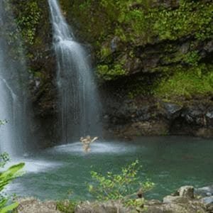 Maui Waterfall along The Road to Hana