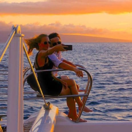A Romantic Couple with Spectacular Maui Sunset